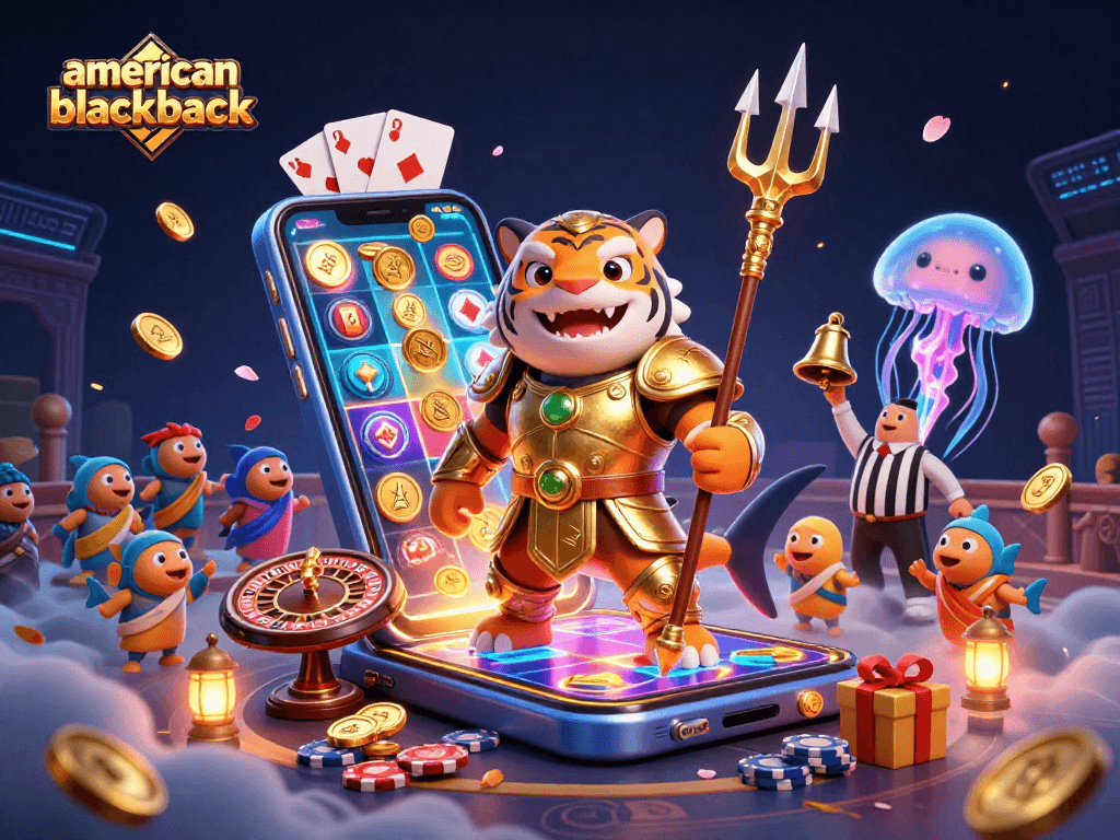 Experience the thrill of american-blackjack in an underwater casino with exciting game elements.