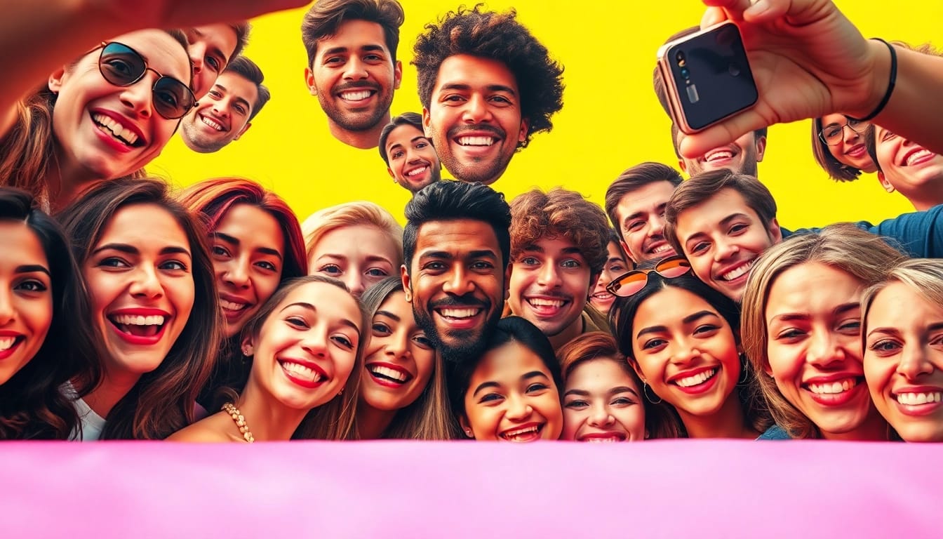 Selfie Mosaic Permanent Online Collection of Human Faces
