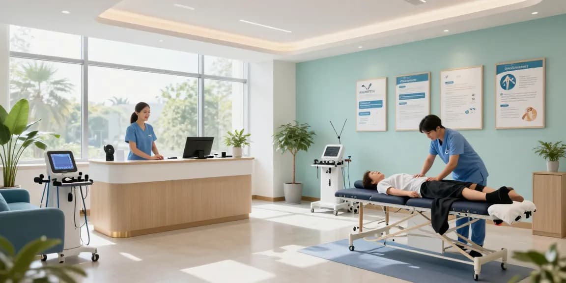 Mobile sports massage Sydney at a modern wellness clinic, showcasing expert healthcare services in patient care.