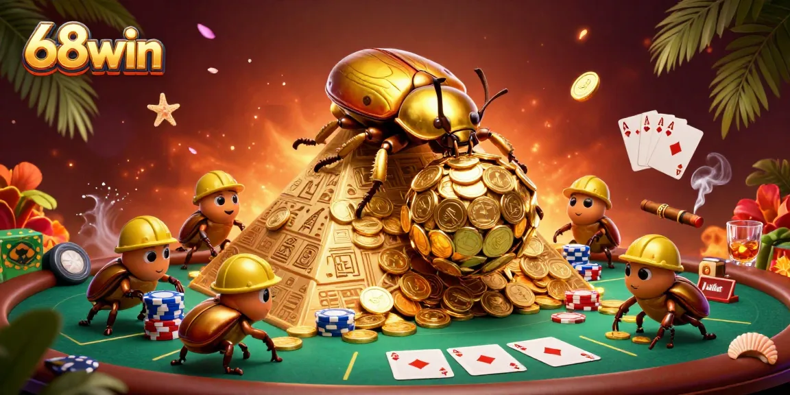 Experience thrilling wins with 68win's dynamic casino atmosphere featuring iconic gaming elements.