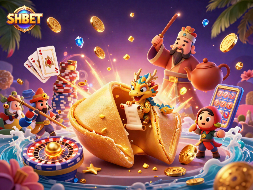 Explore winning strategies at SHBET’s vibrant casino illustration featuring gold coins and dynamic game elements.