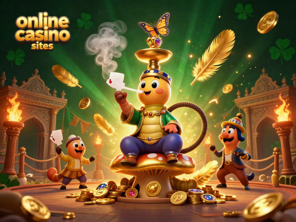 Experience the excitement of online casino Australia sites with a vibrant 3D illustration featuring a caterpillar master!