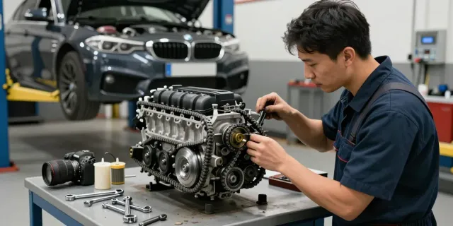 Professioneller BMW Steuerkette Wechsel in Hannover von erfahrenem Mechaniker.