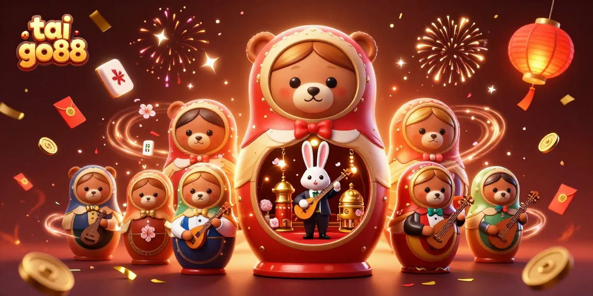 Play tai go88 with festive characters and rich casino elements in a vibrant celebration scene.