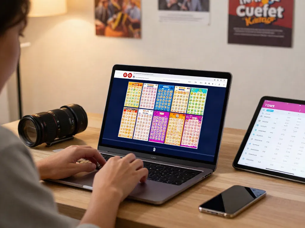 Engaging with secure togel online platform in cozy office space.
