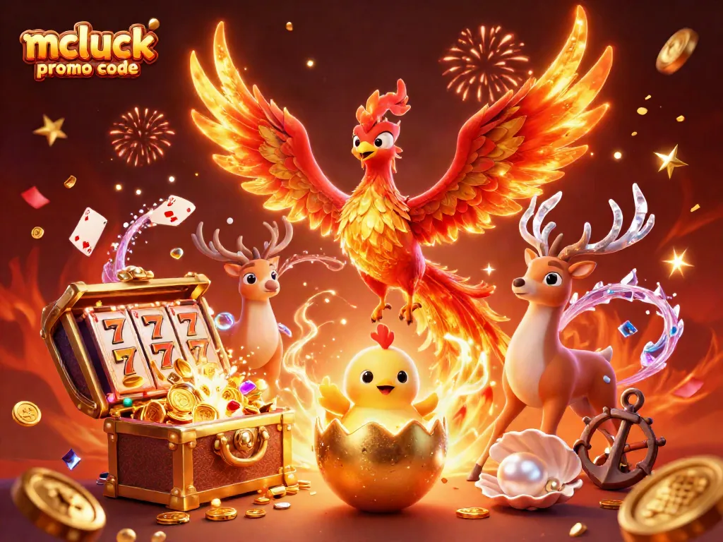 Experience the excitement of casino gaming with the mcluck promo code illustrated in a vibrant scene.