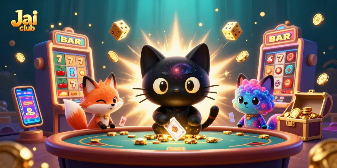 Engage in exciting gameplay at Jai club with a cosmic slot extravaganza featuring vibrant characters.
