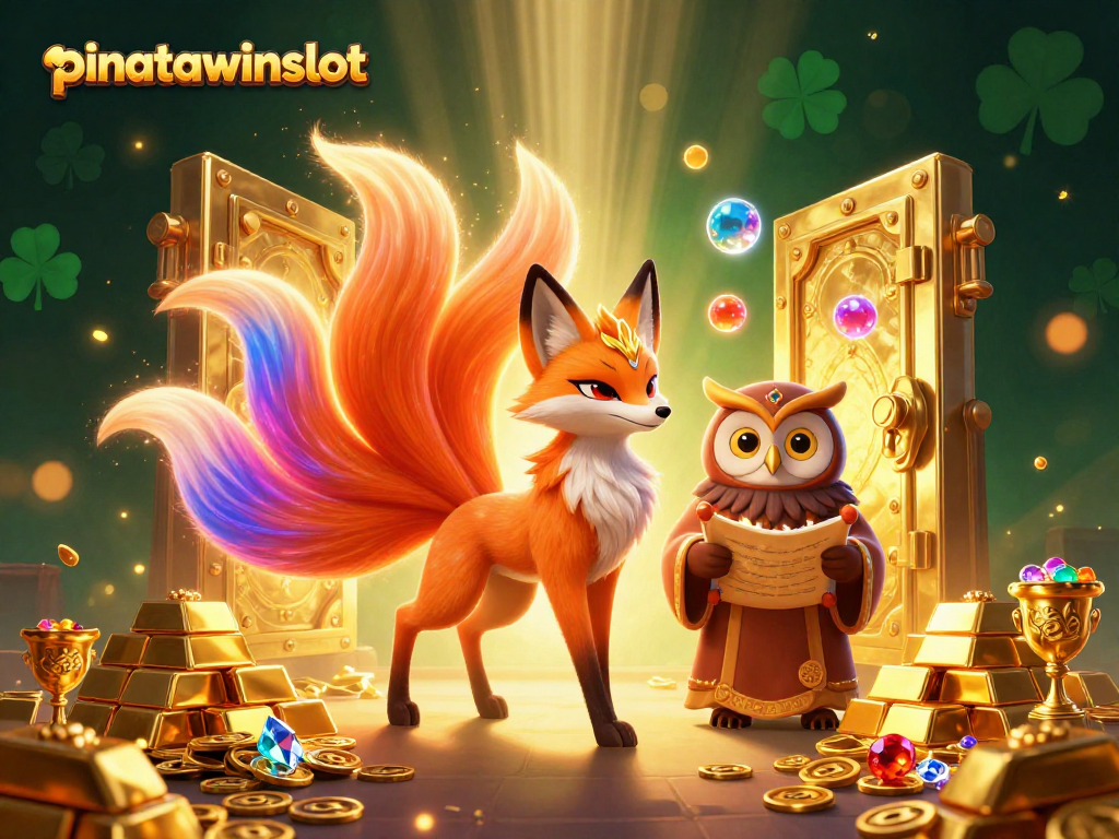 Experience the vibrant excitement of pinatawinsslot in this dynamic casino-themed illustration.
