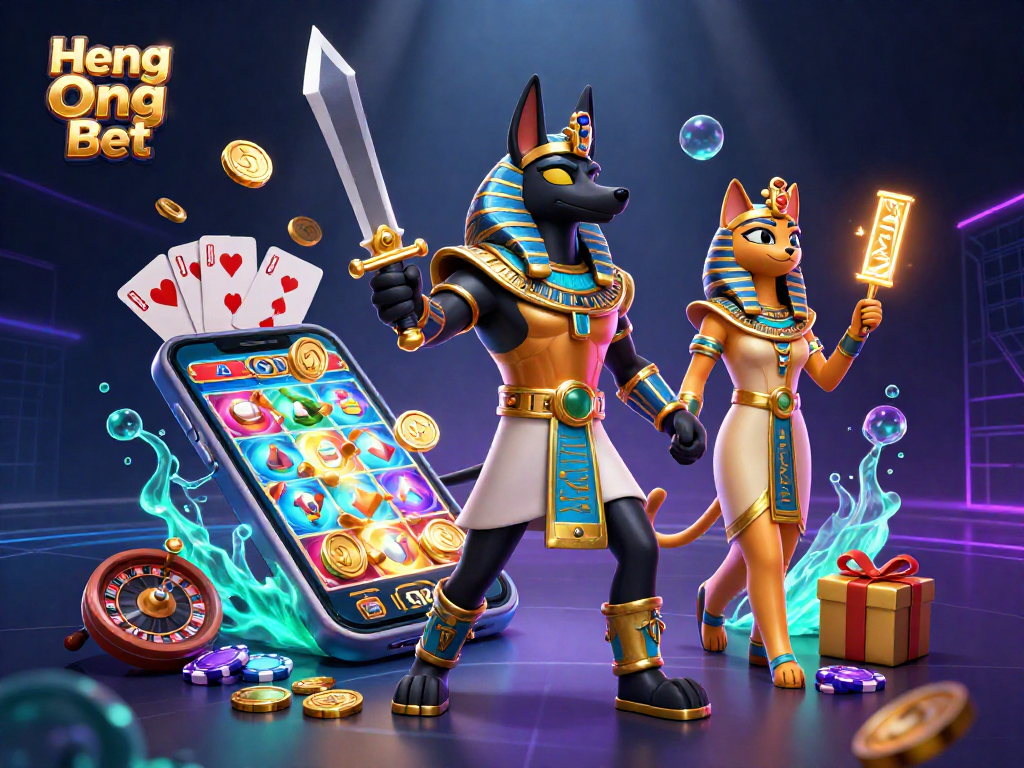 Experience Heng Ong Bet with an engaging 3D scene featuring dynamic casino elements.