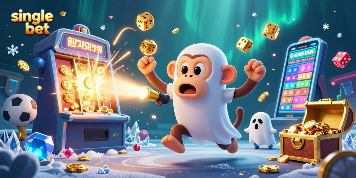 Experience thrilling single bet excitement with a mischievous poltergeist monkey in a vibrant casino