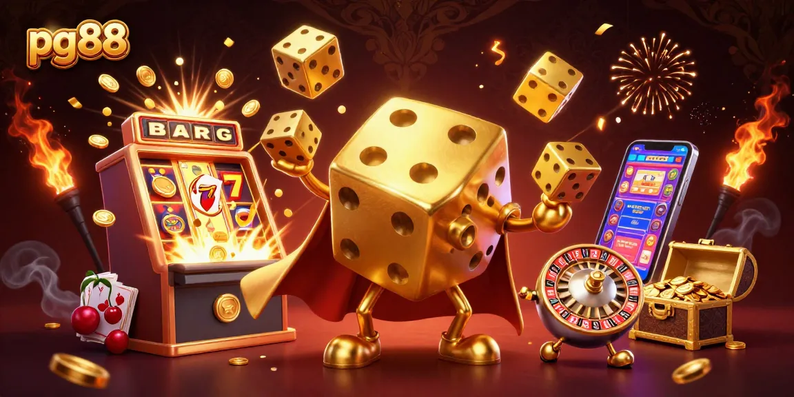 Experience thrilling wins at pg88 with golden dice, vibrant casino elements, and an energetic atmosphere.