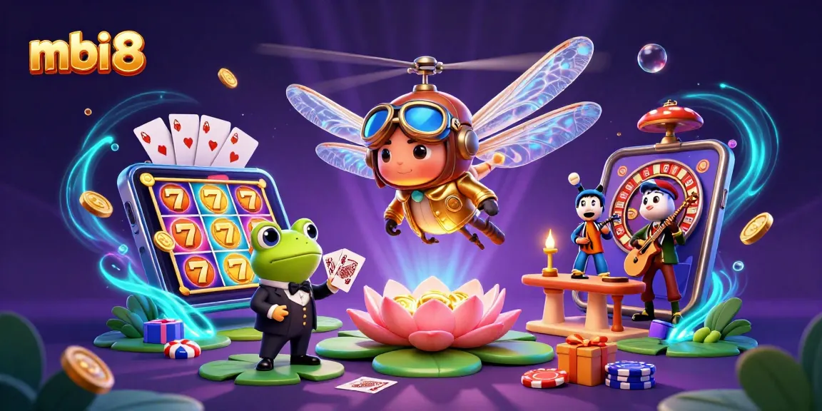 Play exciting games at mbi 8 casino featuring vibrant characters and dynamic gambling elements.
