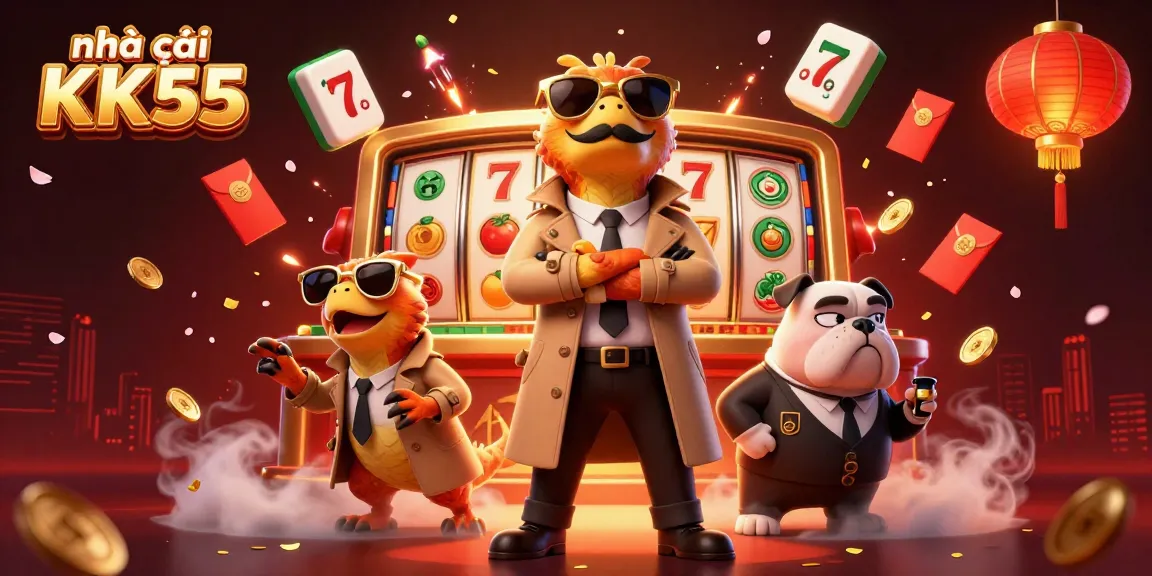 Engage with the vibrant scene of nhà cái KK55 featuring raptors disguised for casino entry.
