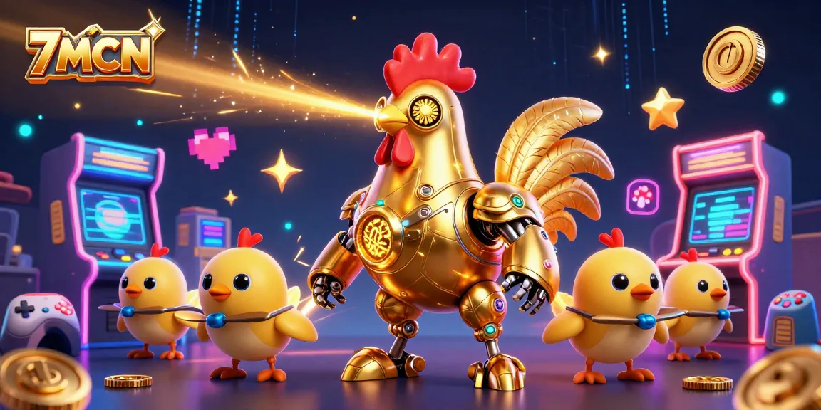 Experience 7MCN with a vibrant casino-themed 3D illustration showing gaming excitement.