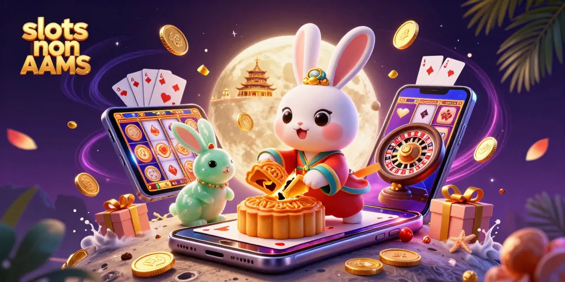 Gioca alle slot non AAMS con giri entusiasmanti mentre il coniglio della luna illumina il cielo notturno.