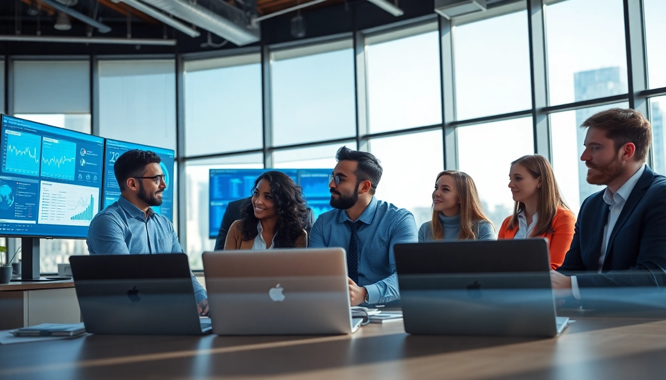 Showcasing IT business support professionals collaborating effectively in a bright office.