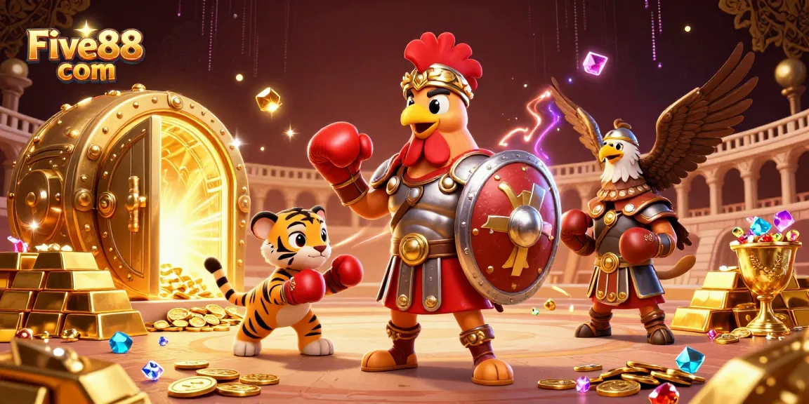 Experience epic wins with Five88 com in a vibrant casino showdown scene.