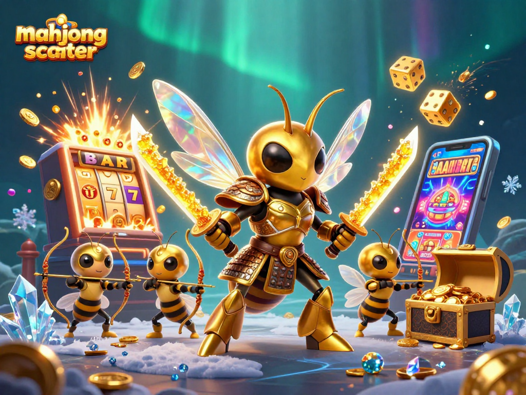 Experience excitement with mahjong scatter as vibrant casino-themed elements burst in a lively 3D scene.