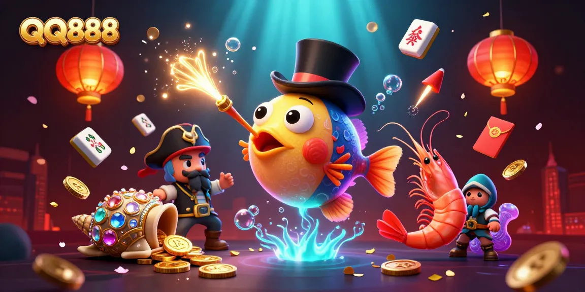 Experience thrilling moments at QQ888 with an exciting underwater casino scene featuring treasure and luck.