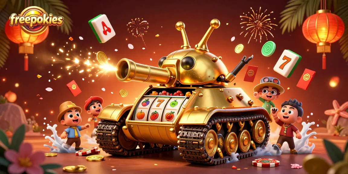 Experience freepokies excitement with a vibrant 3D casino scene featuring unique elements!