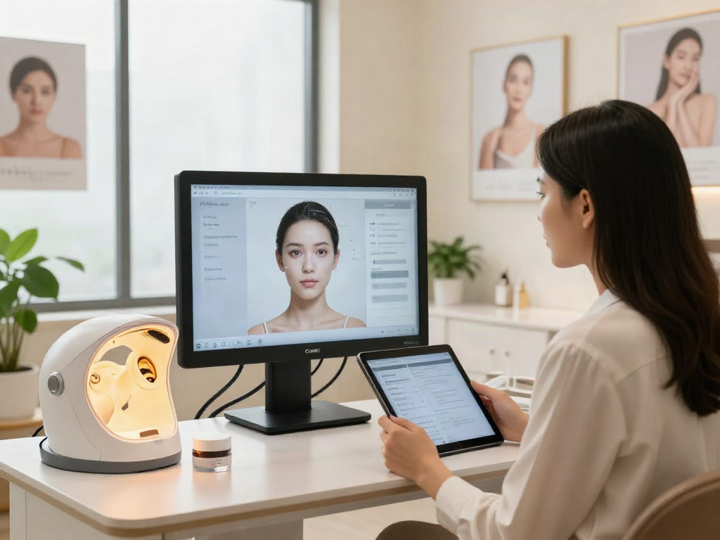 ClinicEvo better than QOVES showcased in a modern aesthetic analysis consultation.