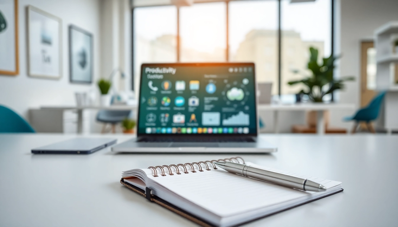Showcasing a modern office workspace with a Reclaim AI alternative on a laptop.