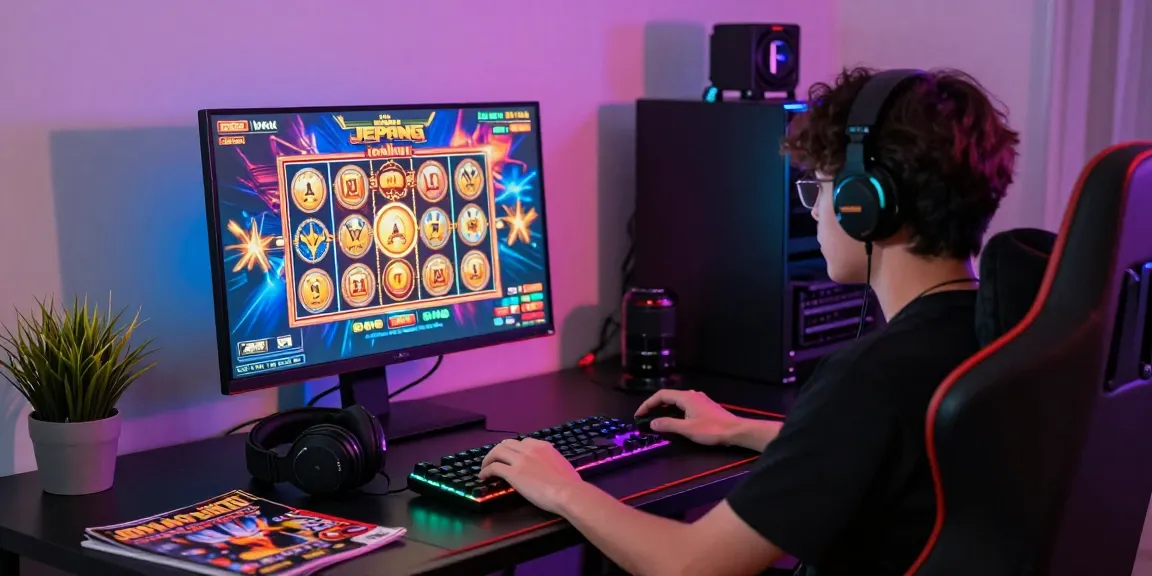 Engaging online gaming moment showcasing slot jepang on a high-resolution monitor with colorful graphics.