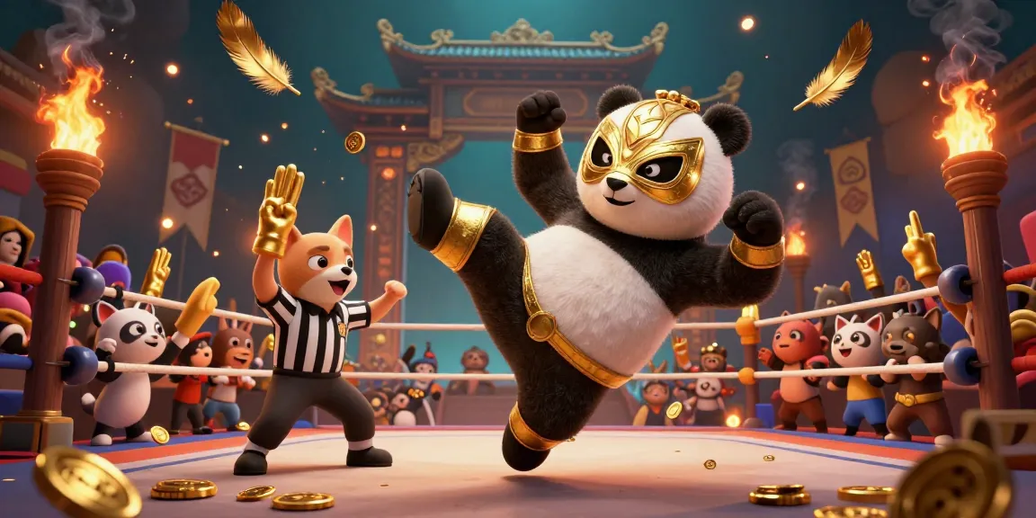 Experience the thrill of gaming with betya in this captivating 3D illustration of a panda and chihuahua in a lively casino.