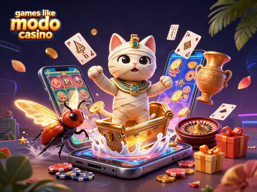 Experience thrilling action with games like modo casino featuring an Egyptian mummy cat and golden coins.