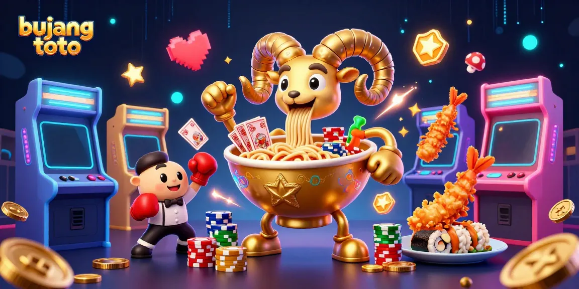 Enhance your wins with bujang toto in a vibrant casino-themed digital illustration.