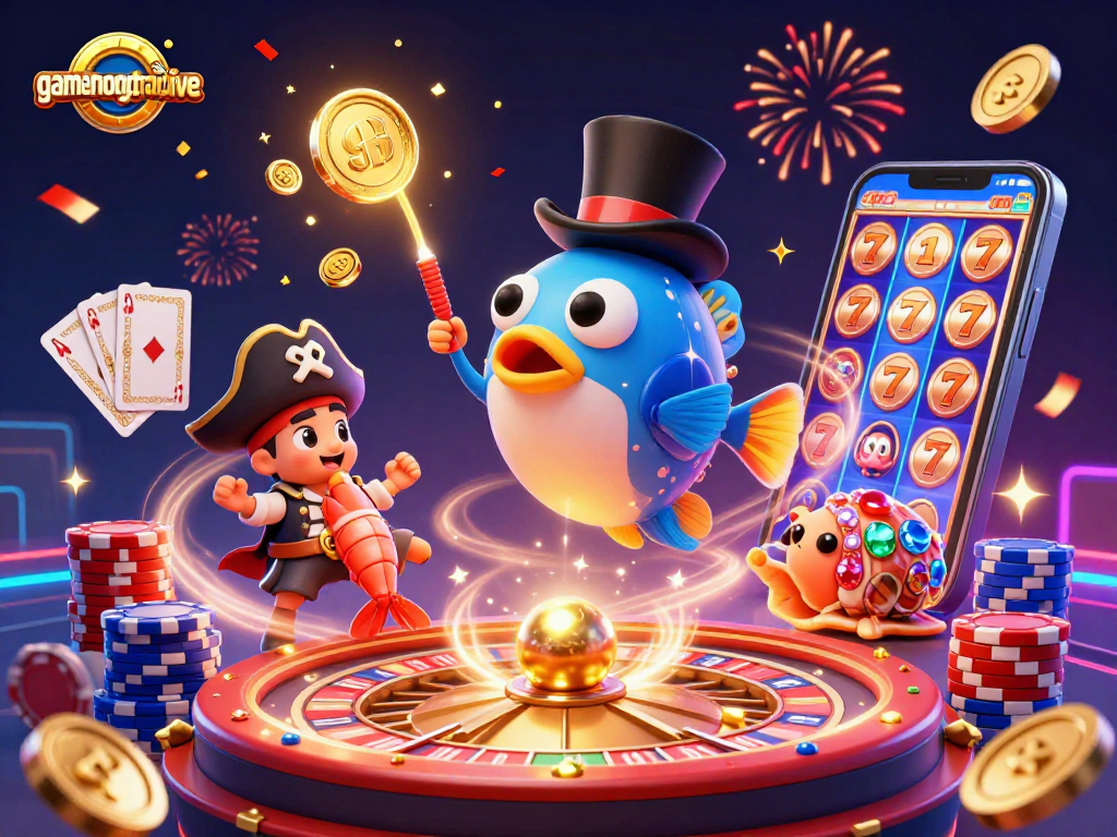 Spin to win with gamenongtraivuive as colorful 3D casino characters celebrate riches!