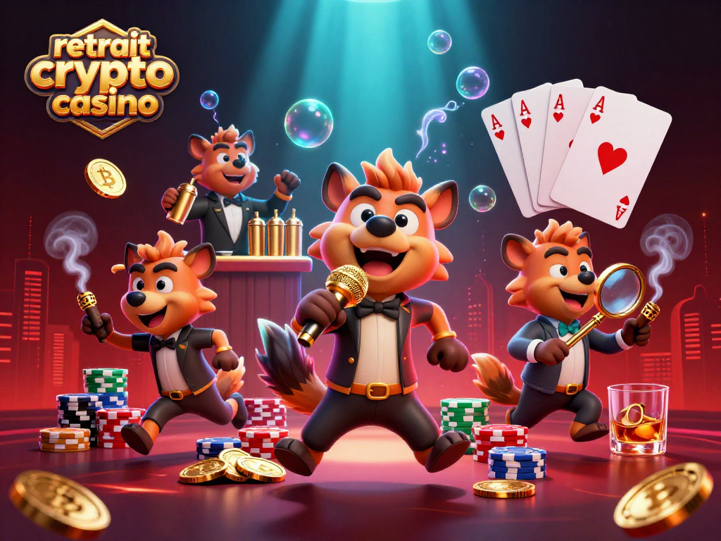 Profitez d'un retrait crypto casino avec des hyènes animées au cœur d'un club humoristique dynamique.