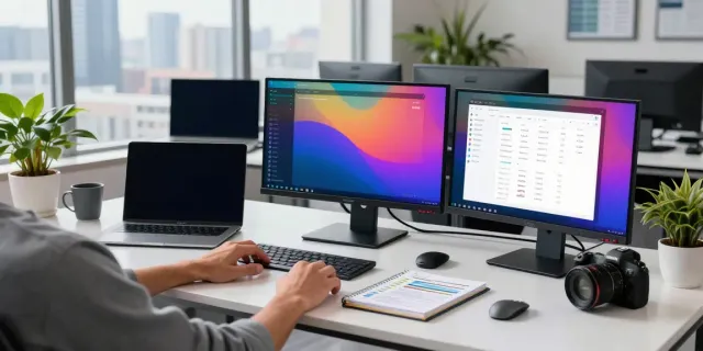 SEO analyst using tools for instant indexing in a modern workspace