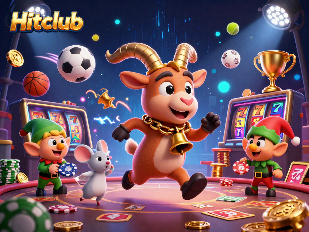 Hitclub offers engaging strategies in a festive, horror-themed casino scene with exciting gaming elements.