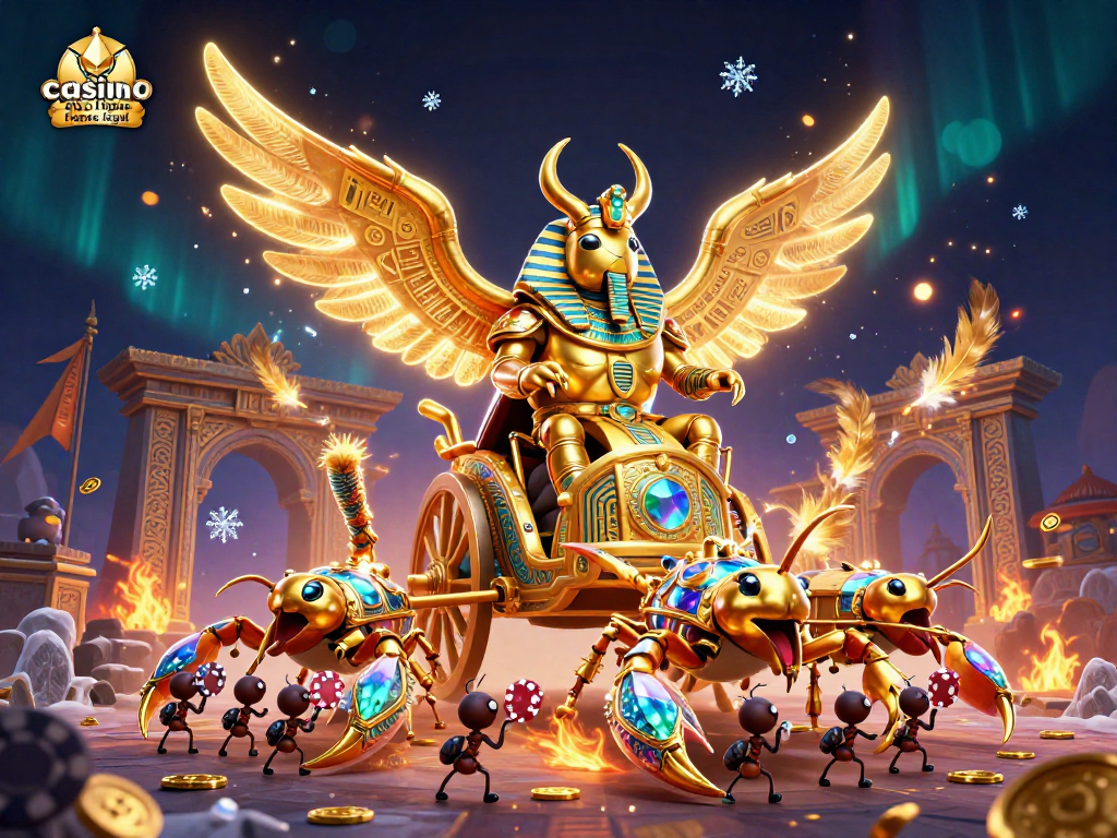 Jouez et gagnez sur le casino en ligne france légal avec des personnages majestueux et des éléments d'or scintillants.