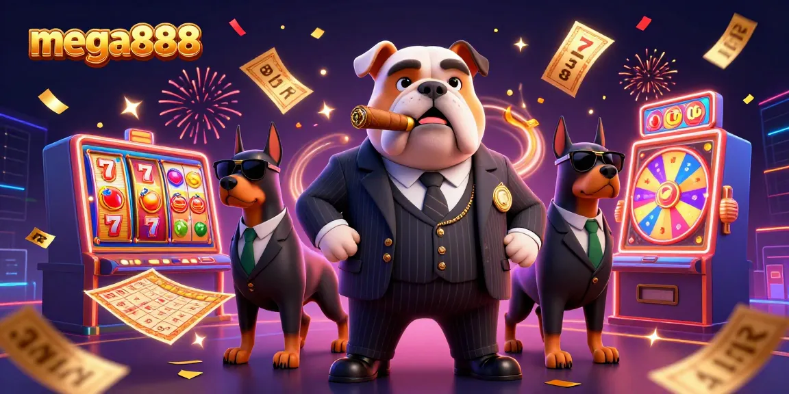 Engage in thrilling gameplay with mega888, as characters immerse in the excitement of jackpot slots and vibrant casino elements.
