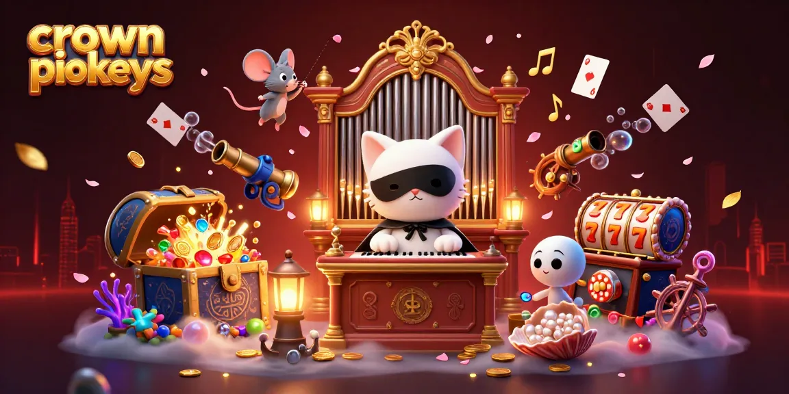 Experience crown pokies with thrilling slots and vibrant casino action in this 3D illustration.
