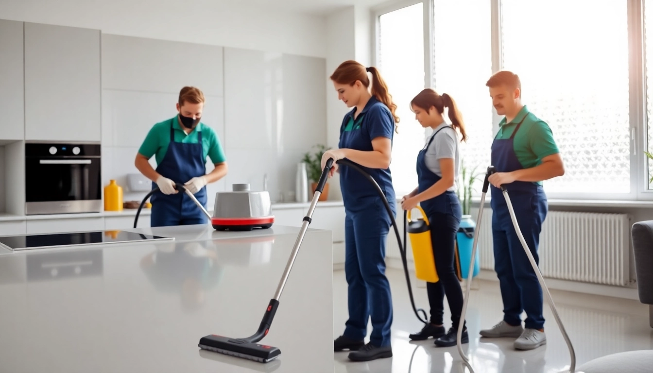 Bond cleaning Logan team members providing professional cleaning services in a spotless home.
