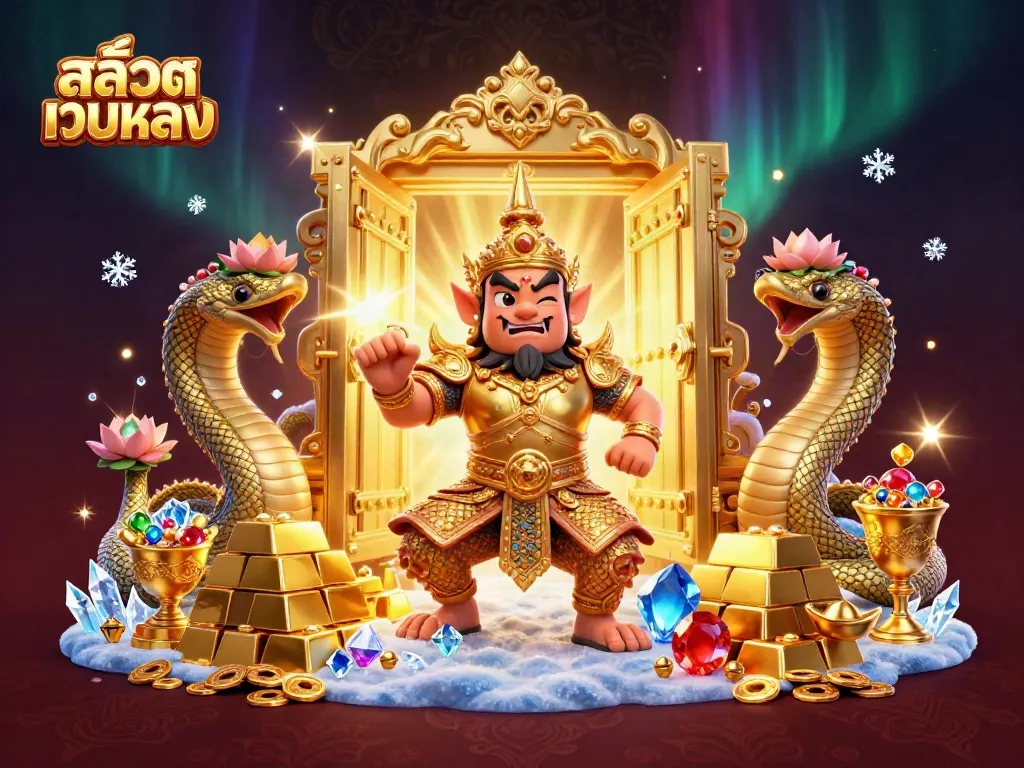 เปิดประตูทองคำที่มีแสงสว่างออกมา เพื่อเล่นสล็อตเว็บตรงที่หลากหลาย