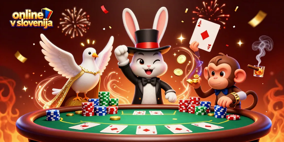 Uživajte v thrillu online casino v Sloveniji z našo magično ilustracijo!