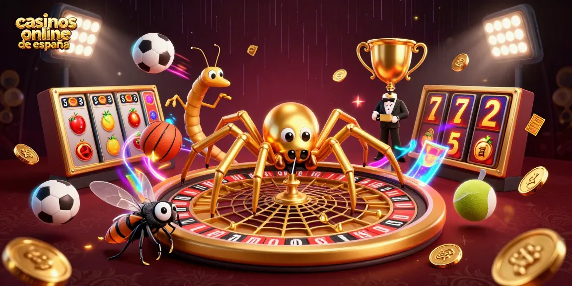 Ilumina tu juego con casinos online de España mientras apuestas en una rueda de ruleta dorada.