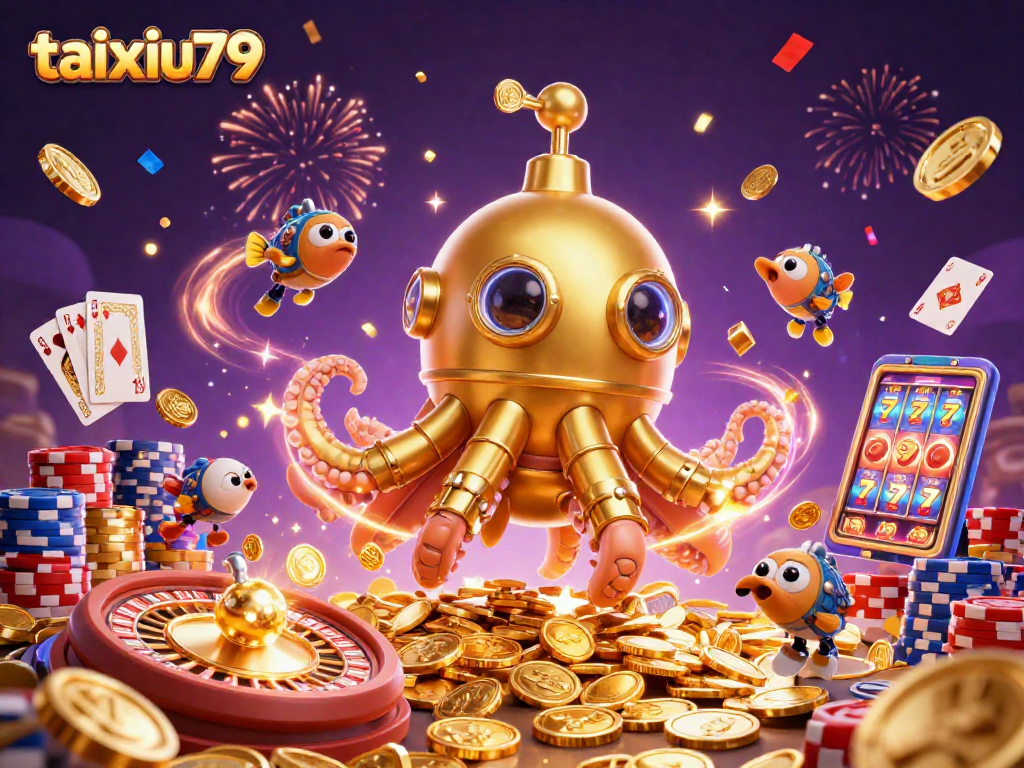 Experience thrilling gameplay with taixiu79 as the golden kraken submarine surfaces through coins