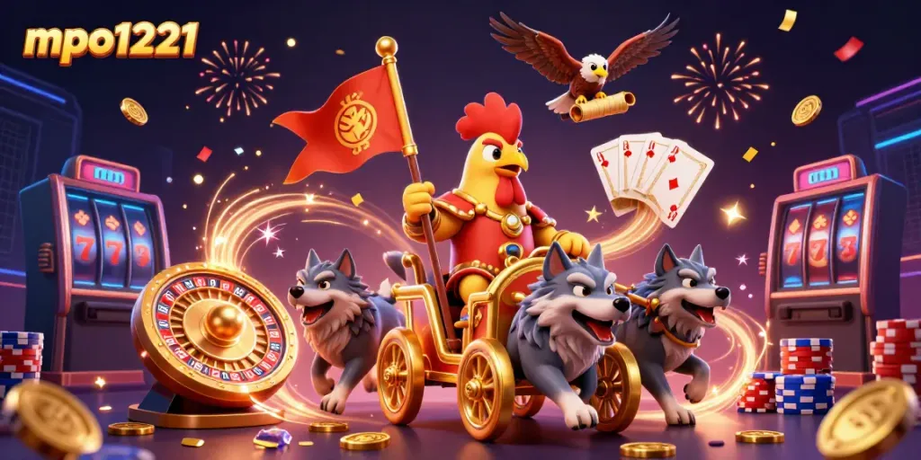 Spin the reels and win big with mpo1221's captivating casino experience featuring vibrant casino elements.