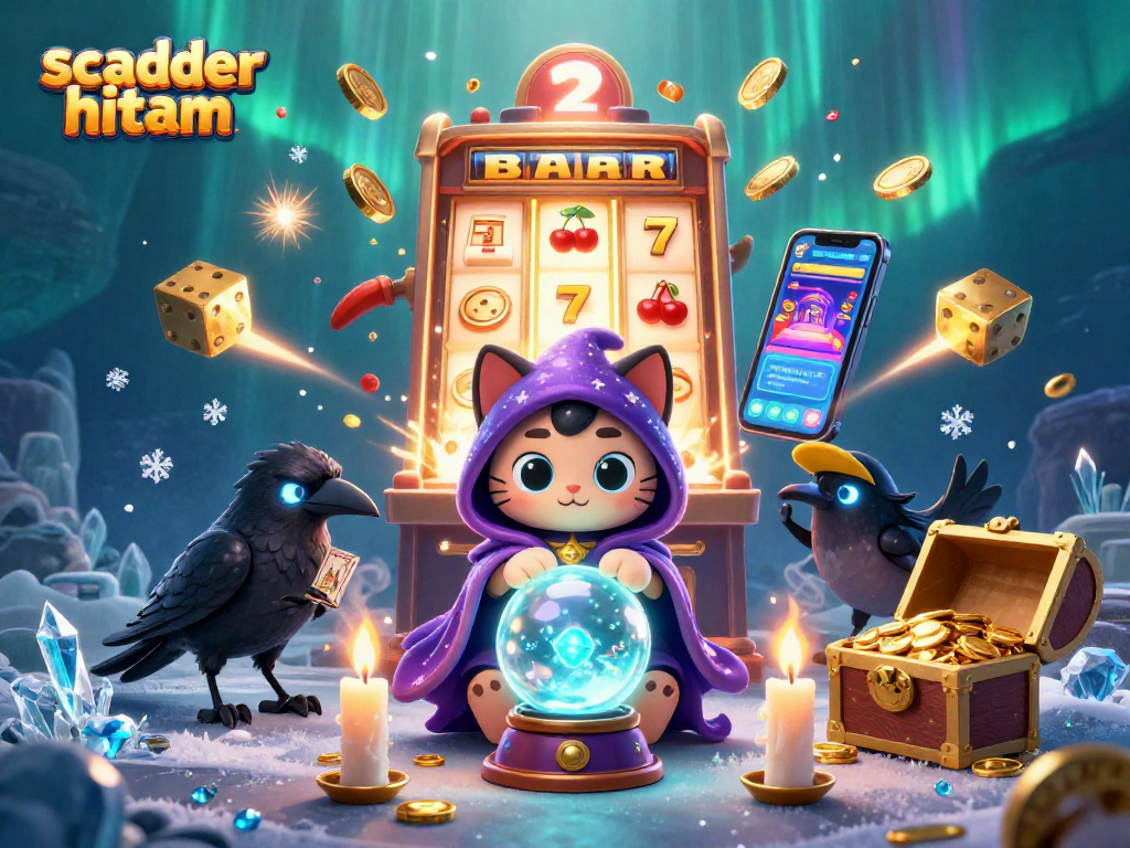 Experience the excitement of scatter hitam with our thrilling 3D casino scene, showcasing dynamic slot machine winnings.
