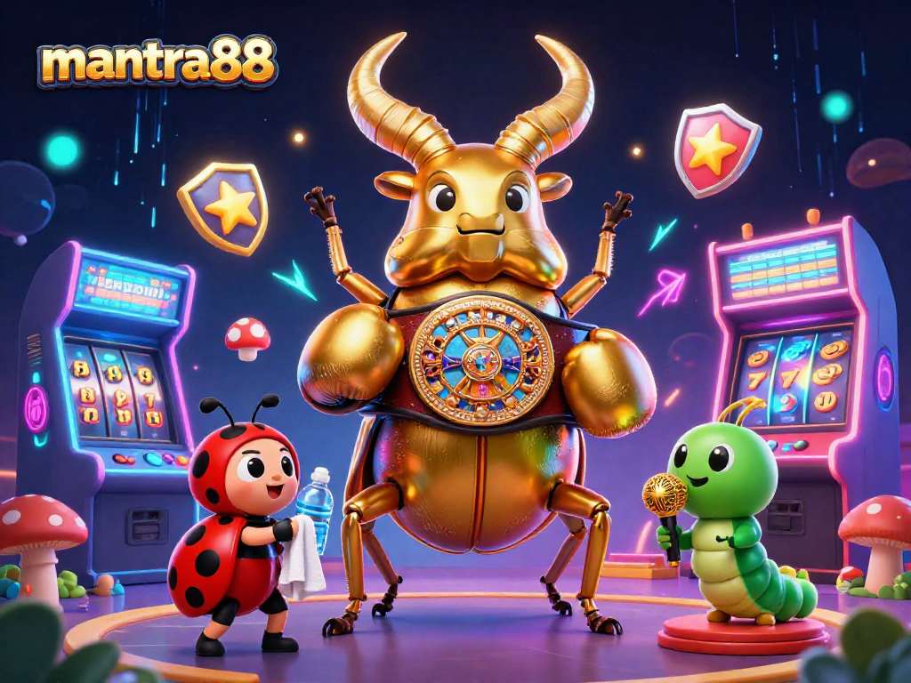 Experience the thrill with mantra88's dynamic online gaming illustrations featuring vibrant characters.