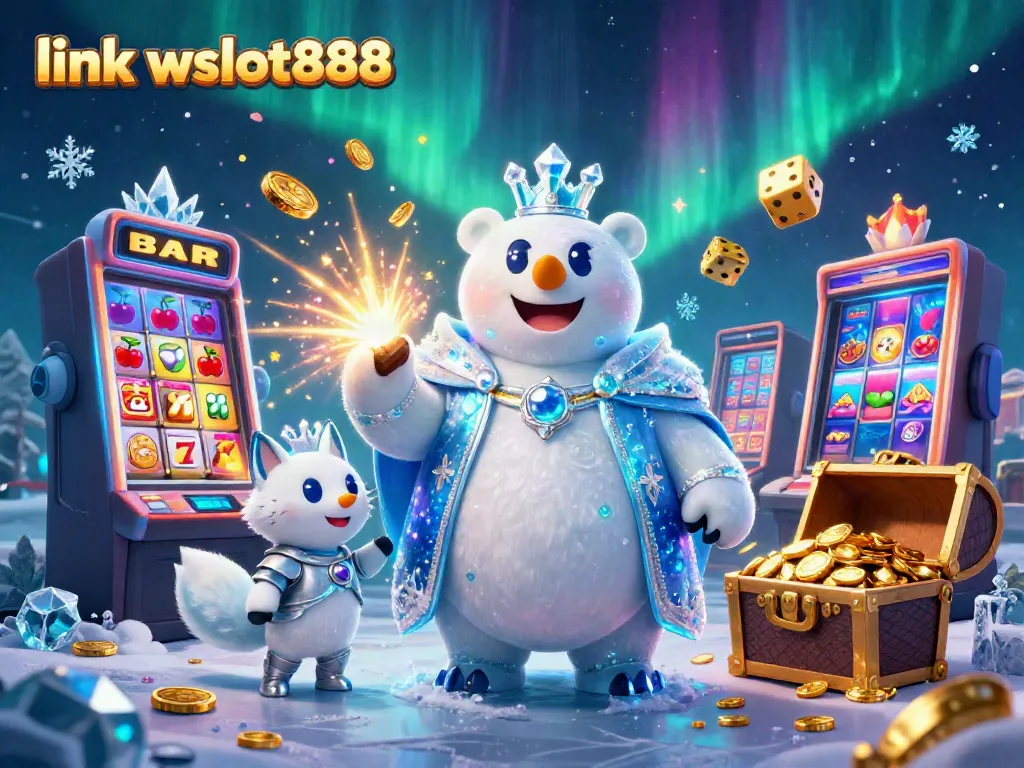 Menangkan jackpot dengan link wslot888 pada ilustrasi kasino 3D berwarna-warni yang memikat.